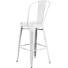 image:imageFlash Furniture Commercial Grade 30 High Black Metal IndoorOutdoor Barstool with Removable BackDistressed White