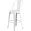 image:imageFlash Furniture Commercial Grade 30 High Black Metal IndoorOutdoor Barstool with Removable BackDistressed White