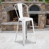 image:imageFlash Furniture Commercial Grade 30 High Black Metal IndoorOutdoor Barstool with Removable BackDistressed White
