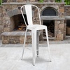 image:imageFlash Furniture Commercial Grade 30 High Black Metal IndoorOutdoor Barstool with Removable BackDistressed White