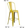 image:imageFlash Furniture Commercial Grade 30 High Black Metal IndoorOutdoor Barstool with Removable BackDistressed Yellow