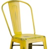 image:imageFlash Furniture Commercial Grade 30 High Black Metal IndoorOutdoor Barstool with Removable BackDistressed Yellow