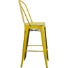 image:imageFlash Furniture Commercial Grade 30 High Black Metal IndoorOutdoor Barstool with Removable BackDistressed Yellow