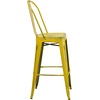 image:imageFlash Furniture Commercial Grade 30 High Black Metal IndoorOutdoor Barstool with Removable BackDistressed Yellow