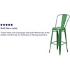 image:imageFlash Furniture Commercial Grade 30 High Black Metal IndoorOutdoor Barstool with Removable BackGreen
