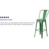 image:imageFlash Furniture Commercial Grade 30 High Black Metal IndoorOutdoor Barstool with Removable BackGreen