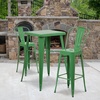 image:imageFlash Furniture Commercial Grade 30 High Black Metal IndoorOutdoor Barstool with Removable BackGreen