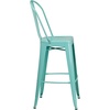 image:imageFlash Furniture Commercial Grade 30 High Black Metal IndoorOutdoor Barstool with Removable BackMint Green