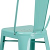 image:imageFlash Furniture Commercial Grade 30 High Black Metal IndoorOutdoor Barstool with Removable BackMint Green