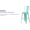 image:imageFlash Furniture Commercial Grade 30 High Black Metal IndoorOutdoor Barstool with Removable BackMint Green