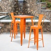 image:imageFlash Furniture Commercial Grade 30 High Black Metal IndoorOutdoor Barstool with Removable BackOrange