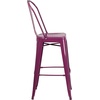 image:imageFlash Furniture Commercial Grade 30 High Black Metal IndoorOutdoor Barstool with Removable BackPurple
