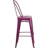 image:imageFlash Furniture Commercial Grade 30 High Black Metal IndoorOutdoor Barstool with Removable BackPurple