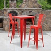 image:imageFlash Furniture Commercial Grade 30 High Black Metal IndoorOutdoor Barstool with Removable BackRed