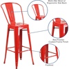image:imageFlash Furniture Commercial Grade 30 High Black Metal IndoorOutdoor Barstool with Removable BackRed
