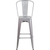 image:imageFlash Furniture Commercial Grade 30 High Black Metal IndoorOutdoor Barstool with Removable BackSilver