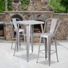image:imageFlash Furniture Commercial Grade 30 High Black Metal IndoorOutdoor Barstool with Removable BackSilver