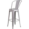 image:imageFlash Furniture Commercial Grade 30 High Black Metal IndoorOutdoor Barstool with Removable BackSilver