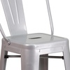 image:imageFlash Furniture Commercial Grade 30 High Black Metal IndoorOutdoor Barstool with Removable BackSilver