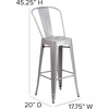 image:imageFlash Furniture Commercial Grade 30 High Black Metal IndoorOutdoor Barstool with Removable BackSilver