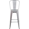image:imageFlash Furniture Commercial Grade 30 High Black Metal IndoorOutdoor Barstool with Removable BackSilver