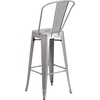 image:imageFlash Furniture Commercial Grade 30 High Black Metal IndoorOutdoor Barstool with Removable BackSilver