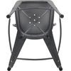 image:imageFlash Furniture Commercial Grade 30 High Black Metal IndoorOutdoor Barstool with Removable BackSilver Gray