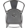 image:imageFlash Furniture Commercial Grade 30 High Black Metal IndoorOutdoor Barstool with Removable BackSilver Gray