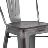 image:imageFlash Furniture Commercial Grade 30 High Black Metal IndoorOutdoor Barstool with Removable BackSilver Gray