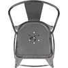 image:imageFlash Furniture Commercial Grade 30 High Black Metal IndoorOutdoor Barstool with Removable BackSilver Gray