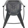 image:imageFlash Furniture Commercial Grade 30 High Black Metal IndoorOutdoor Barstool with Removable BackSilver Gray