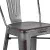 image:imageFlash Furniture Commercial Grade 30 High Black Metal IndoorOutdoor Barstool with Removable BackSilver Gray