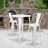 image:imageFlash Furniture Commercial Grade 30 High Black Metal IndoorOutdoor Barstool with Removable BackWhite