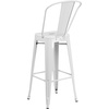 image:imageFlash Furniture Commercial Grade 30 High Black Metal IndoorOutdoor Barstool with Removable BackWhite