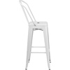 image:imageFlash Furniture Commercial Grade 30 High Black Metal IndoorOutdoor Barstool with Removable BackWhite