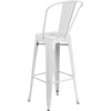 image:imageFlash Furniture Commercial Grade 30 High Black Metal IndoorOutdoor Barstool with Removable BackWhite