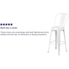 image:imageFlash Furniture Commercial Grade 30 High Black Metal IndoorOutdoor Barstool with Removable BackWhite