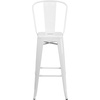 image:imageFlash Furniture Commercial Grade 30 High Black Metal IndoorOutdoor Barstool with Removable BackWhite