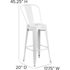 image:imageFlash Furniture Commercial Grade 30 High Black Metal IndoorOutdoor Barstool with Removable BackWhite