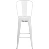 image:imageFlash Furniture Commercial Grade 30 High Black Metal IndoorOutdoor Barstool with Removable BackWhite