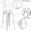 image:imageFlash Furniture Commercial Grade 30 High Black Metal IndoorOutdoor Barstool with Removable BackWhite