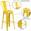 image:imageFlash Furniture Commercial Grade 30 High Black Metal IndoorOutdoor Barstool with Removable BackYellow