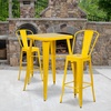 image:imageFlash Furniture Commercial Grade 30 High Black Metal IndoorOutdoor Barstool with Removable BackYellow