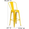 image:imageFlash Furniture Commercial Grade 30 High Black Metal IndoorOutdoor Barstool with Removable BackYellow