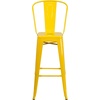 image:imageFlash Furniture Commercial Grade 30 High Black Metal IndoorOutdoor Barstool with Removable BackYellow