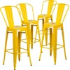 image:imageFlash Furniture Commercial Grade 30 High Black Metal IndoorOutdoor Barstool with Removable BackYellow