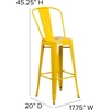 image:imageFlash Furniture Commercial Grade 30 High Black Metal IndoorOutdoor Barstool with Removable BackYellow