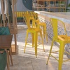 image:imageFlash Furniture Commercial Grade 30 High Black Metal IndoorOutdoor Barstool with Removable BackYellow