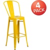 image:imageFlash Furniture Commercial Grade 30 High Black Metal IndoorOutdoor Barstool with Removable BackYellow