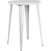 image:imageFlash Furniture Commercial Grade 30 Round Red Metal IndoorOutdoor Bar Table Set with 2 Cafe StoolsWhite
